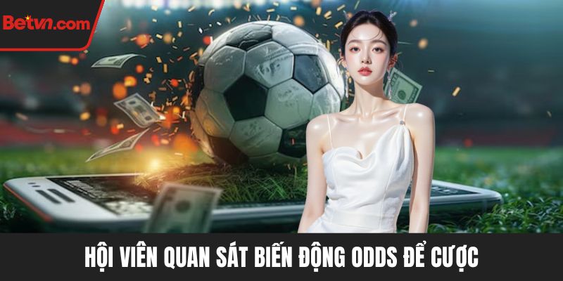 Hội viên quan sát biến động odds để cược